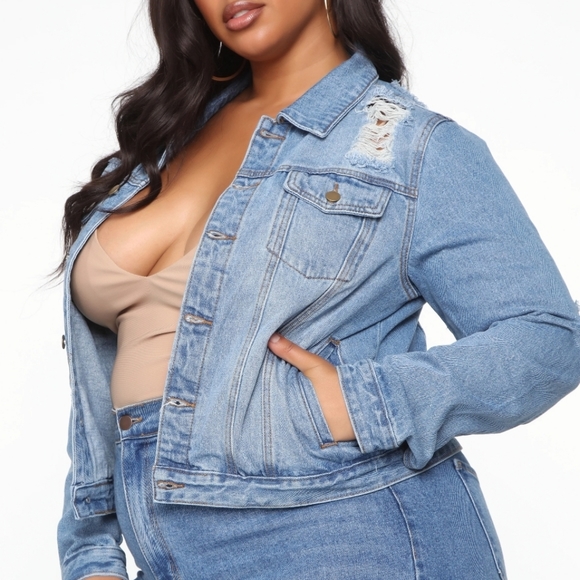 Medium Wash Denim Jacket - Picture 6 of 8